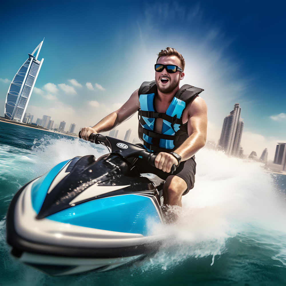 Dubai JetSki: Burj Al Arab & Burj Khalifa