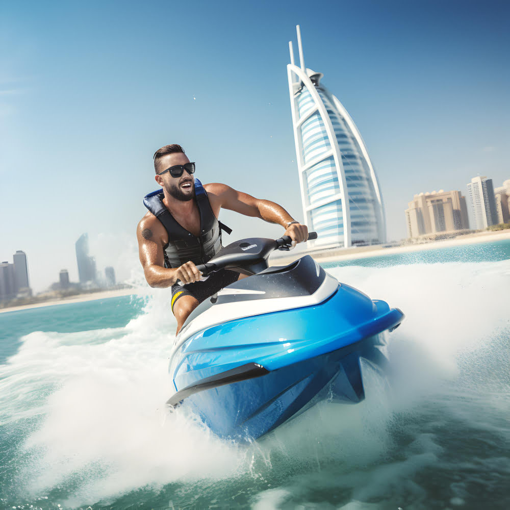 Dubai JetSki: Burj Al Arab & Burj Khalifa