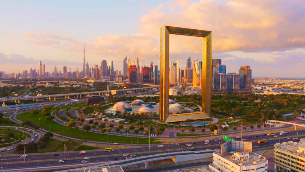 dubai frame at city tour of dubai